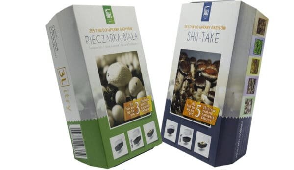 Baltieji pievagrybiai ir Shiitake rinkinys - 2 Paruoštos pakuotės auginimui namuose